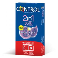 CONTROL 2 IN ONE TOUCH AND FEEL +  LUBRICANTE 6 UNIDADES - Imagen 1