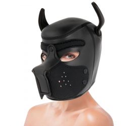DARKNESS NEOPRENE DOG HOOD WITH REMOVABLE MUZZLE M - Imagen 1