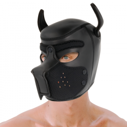 DARKNESS NEOPRENE DOG HOOD WITH REMOVABLE MUZZLE L - Imagen 1