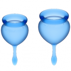 SATISFYER SINTA-SE BOM MENSTRUAL CUP DARK BLUE 15 + 20ML - Imagen 1